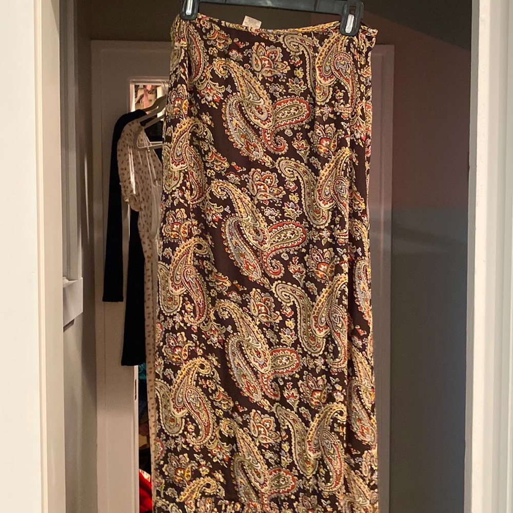 VINTAGE FP paisley maxi skirt
